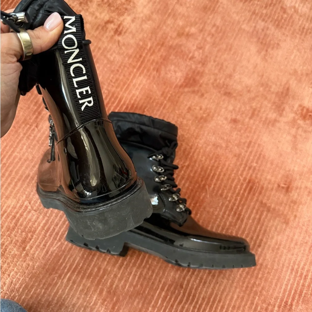 Moncler Women's Black Rain Boots - Picture 3 of 5